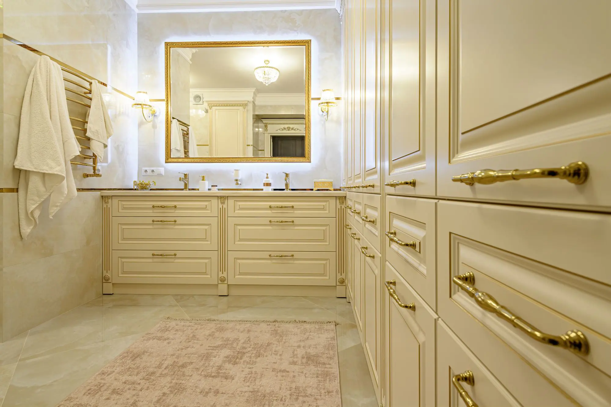 Bathroom cabinetry and vanity installation