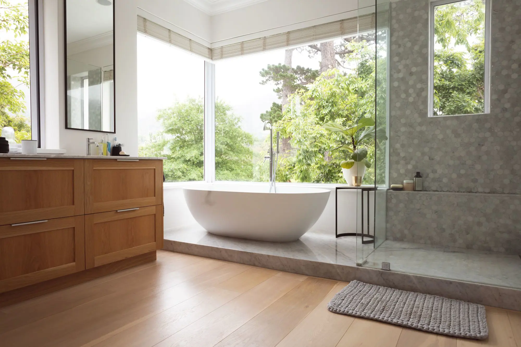 Bathroom flooring installation