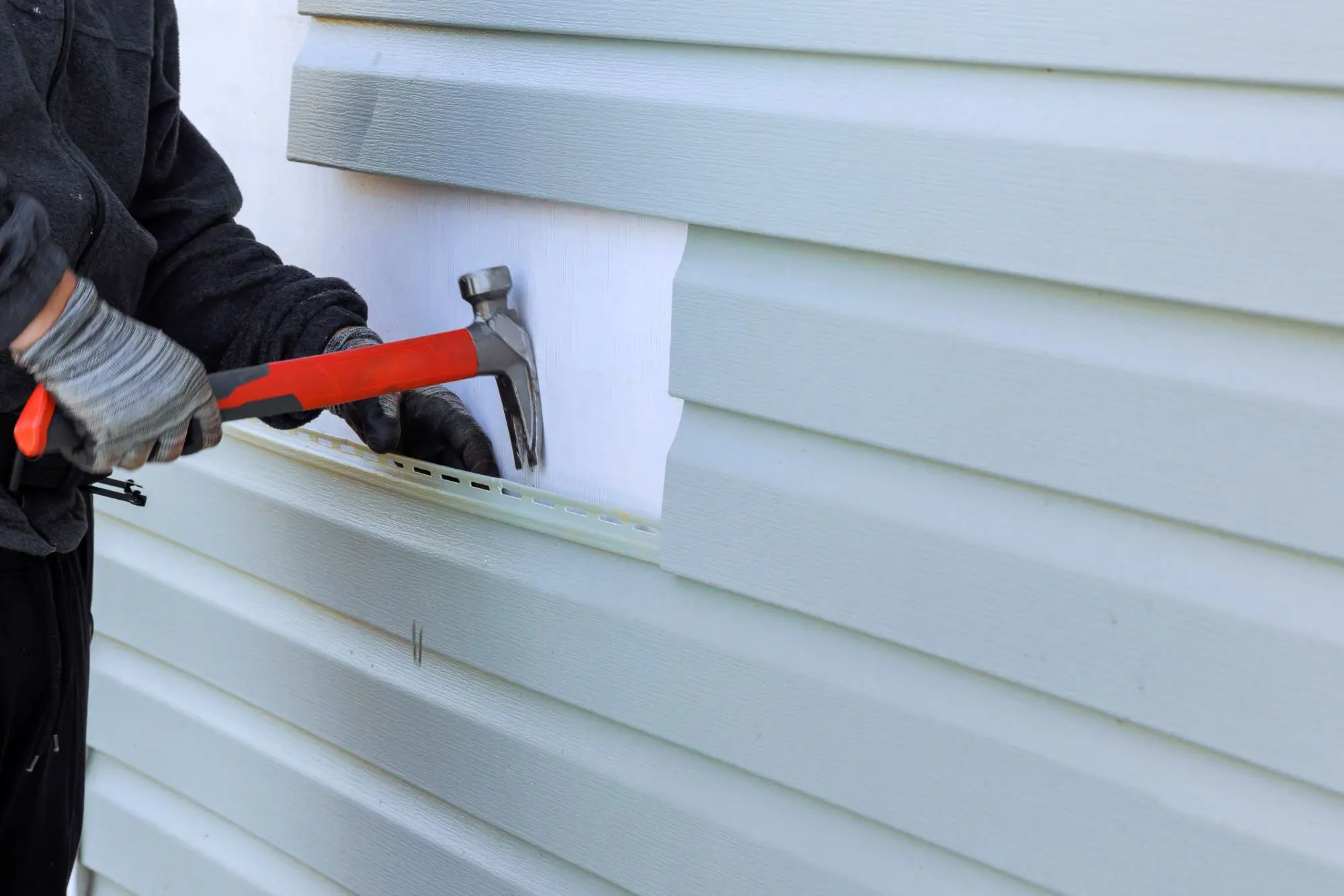 Residential siding installation project